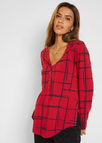 bonprix Longshirt, rot, Gr.36/38 (S), Sch&ouml;nes Longshirt mit gerundetem Saum und Knopfleiste, aus Viskose