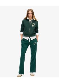 Superdry Damen Gr&uuml;n Ausgestellte, Tief Angesetzte Athletic Essentials Jogginghosen Gesticktes Logo, Gr&ouml;&szlig;e: 44 21235311002248UM025