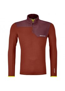 Ortovox Fleece Light Zip Neck Longsleeve Herren (Gr XXL |rot)
