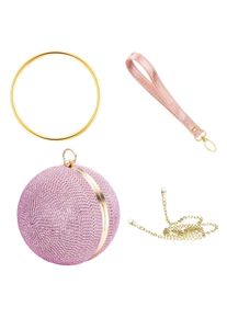 JULIE JULSEN Handbag Metall mit Zirkonia pink