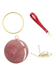 JULIE JULSEN Handbag Metall mit Zirkonia rot