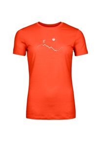 Merinoshirt Ortovox 150 Cool Peak Focus T-Shirt Damen (Gr M |rot)