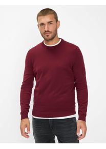 Brax Herren Strickpullover Style RICK velvet, dunkelrot, Gr. XXXL