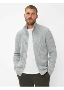 Brax Herren Strickjacke Style JEFF platin, hellgrau, Gr. 4XL