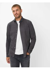 Brax Herren Hemd Style HAROLD velvet, dunkelblau, Gr. L