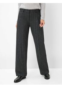 Raphaela by Brax Damen Bundfaltenhose Style PEGGY FLARED ANTHRA Dunkelgrau Anthrazit, dunkelgrau - anthrazit, Gr. 40