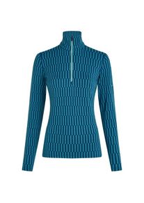 Longsleeve Icebreaker Merino 260 Tech Vertex L/S Half Zip AOP Damen (Gr L |blau)