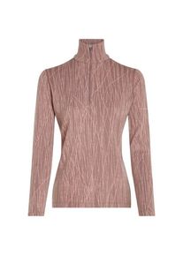 Icebreaker Merino 260 Tech Vertex L/S Half Zip AOP Merinounterw&auml;sche Damen Skitouren (Gr XS |braun)