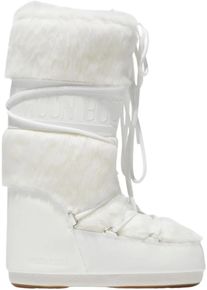 Moonboot Stiefeletten - Moon Boot Mn Icon Faux Fur Boots Off White 80d1408 - Gr. 39_41 - in Weiß - für Damen