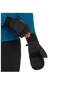 Mammut Shelter Softshell Convertible Mitten Handschuhe (Gr 5 |schwarz |wasserdicht)