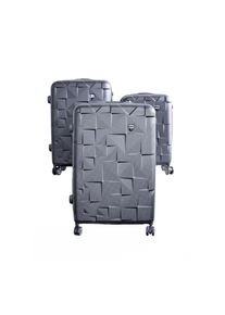 3 Tlg. Koffer-Set - ABS Hartschale mit 4 Rädern 360° drehbar Anthrazit