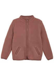 Merinojacke Huttelihut Jacket Wool Fleece Kinder (Gr 140 |braun)