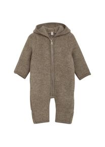 Overall Huttelihut Pram Suit Wool Fleece Kinder (Gr 68 |braun/grau)