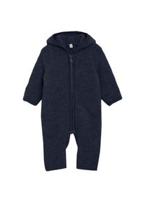 Huttelihut Pram Suit Bear Ears Wool Fleece Overall Kinder (Größe 74 |blau)