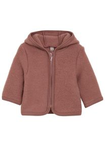 Woll- & Merinojacke Huttelihut Jacket Wool Fleece with Hood Kinder (Gr 56 |braun)