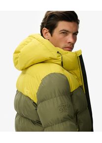 Superdry Herren Colourblock Steppjacke mit Kapuze Green - Gr&ouml;&szlig;e: S 10202020006255DG001