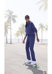 Vivance Sweatpants blau Gr. 32/34 für Damen. Mit Stickerei. Basic. Nachhaltig.