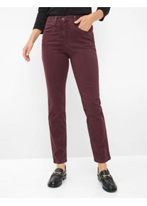 Raphaela by Brax Damen Five-Pocket-Hose Style LAURA NEW AMARONE, dunkelrot, Gr. 44