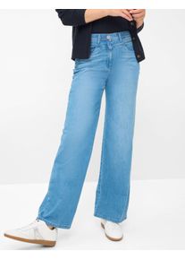 Raphaela by Brax Damen Palazzohose Style LAURA FLARED BLEACHEDUSING & BUFFIES, denim hellblau, Gr. 54