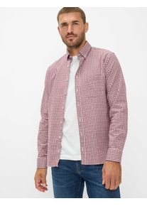 Brax Herren Hemd Style DANIEL velvet, dunkelrot, Gr. XXXL