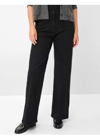 Raphaela by Brax Damen Palazzohose Style LAURA FLARED BLACK, denim schwarz, Gr. 40K