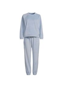 LANDS' END Lounge-Set aus Samt, Damen,  Blau, Polyester/Polyester-Mischung, by Lands' End