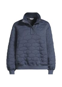 LANDS' END Sweatshirt mit Steppung, Damen,  Blau, Polyester/Viskose, by Lands' End