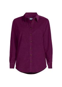 LANDS' END Feincord-Hemdbluse, Damen,  Lila, Baumwolle, by Lands' End