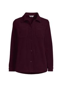 LANDS' END Anyweather Fleece-Hemdjacke, Damen,  Rot, Polyester, by Lands' End