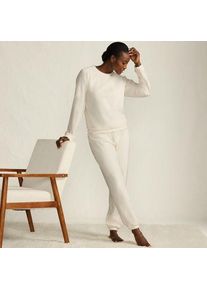 LANDS' END Lounge-Set aus Samt, Damen,  Wei&szlig;, Polyester/Polyester-Mischung, by Lands' End