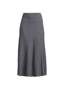 LANDS' END Maxirock Silk Touch, Damen,  Grau, Polyester/Viskose/Polyester-Mischung, by Lands' End