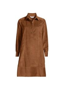 LANDS' END Breitcord-Hemdkleid, Damen,  Braun, Baumwolle, by Lands' End