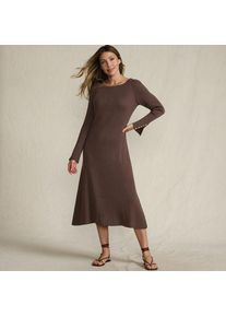 LANDS' END Strickkleid Silk Touch, Damen,  Braun, Polyester/Nylon/Viskose, by Lands' End