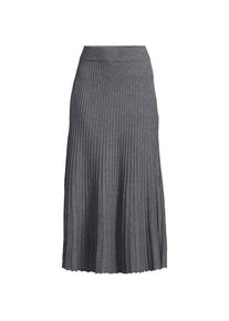 LANDS' END Maxirock Silk Touch, Damen,  Grau, Polyester/Viskose/Polyester-Mischung, by Lands' End