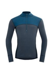 DEVOLD Lauparen Merino 190 Zip Neck Merinounterwäsche Herren Ski (Gr M |blau)