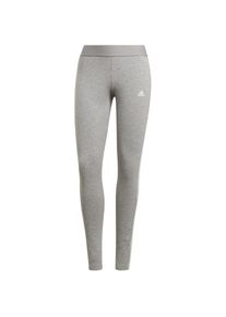 Adidas Loungewear Essentials 3-Streifen Leggings Damen - grau - Gr. S - Baumwolle/Elastan