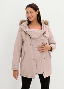 bonprix 3-in-1 Funktions-Umstandsjacke und Tragejacke, grau, Gr.40, Funktionale Umstandsjacke mit Tragefunktion und Tunnelzug