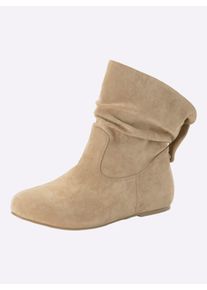 sheego Große Größen Stiefelette in Schlupfform, beige, Größe 43 - Damen