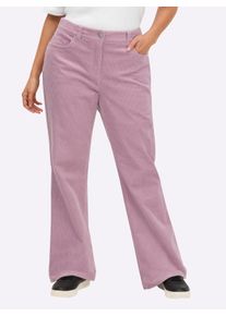 sheego Große Größen Cordhose in Bootcut-Beinform, mauve, Größe 42 - Damen