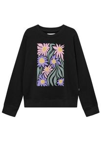 DEDICATED Sweatshirt Ystad Daisy Block Pullover Damen (Gr L |schwarz)