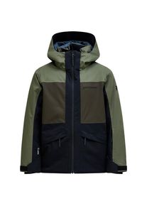 Skijacke Peak Performance Gravity Insulated Jacket Kinder (Gr 160 |schwarz/oliv |wasserdicht)