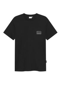 DEDICATED T-Shirt Stockholm Line Mountains Logo T-Shirt Herren (Gr XXL |schwarz)