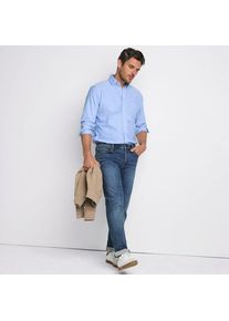 LANDS' END Stretch-Denim Jeans, Slim Fit, Herren,  Blau, Baumwoll-Mischung, by Lands' End