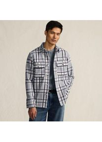 LANDS' END Karierte Hemdjacke, Herren,  Blau, by Lands' End