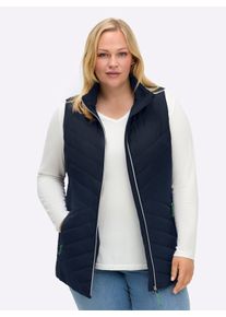 sheego Große Größen Steppweste mit Stehkragen, tiefblau, Größe 54 - Damen