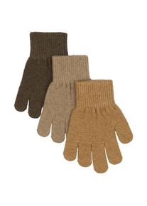 Mikk-line Magic Gloves 3 Pack Handschuhe Kinder Alltag (Gr 1-3 Years |braun/beige)