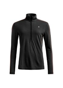 Ortovox 185 RockNWool Zip Neck Merinounterwäsche Damen (Gr L |schwarz)