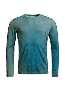Ortovox 185 RockNWool Print L/S Merinounterwäsche Herren (Gr XL |türkis)