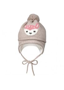MaxiMo Mini Girl-Mütze Intarsia Reh Mütze Kinder (Gr 43-45 cm |grau)