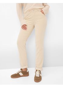 Brax Damen Five-Pocket-Hose Style CAROLA CANVAS, cremeweiß, Gr. 40L